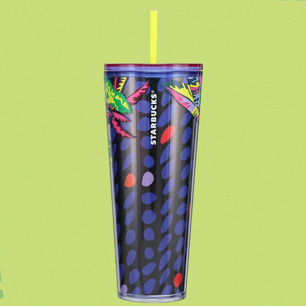 Starbucks Floral and Leaves Cold Cup (24 oz) Drinkware Collectible